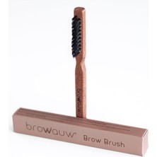 Mena Rise Browwauw Kaş Fırçası – Türkiye’nin Ilk Kaş Markası | Doğal Ahşap Saplı, Sentetik Kıllı, Cruelty-Free Profesyonel Kaş Şekillendirme Fırçası | Lamine & Sabitleme Için Uygun