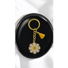 Seard Miyuki Boncuk El Yapımı Papatya Anahtarlık/çanta Süsü