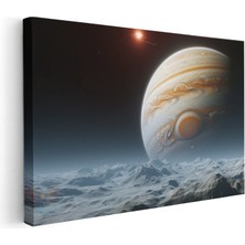 Artarilion Yatay Kanvas Tablo Jupiter Gezegeni Modern Duvar Tablosu Kanvas Salon Ofis Tablosu