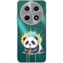 PrintiFy Huawei Nova 12S ile Uyumlu Splash Panda Tasarımlı Şeffaf Silikon Kılıf