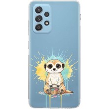 PrintiFy Samsung Galaxy A52S ile Uyumlu Splash Mirket Tasarımlı Şeffaf Silikon Kılıf