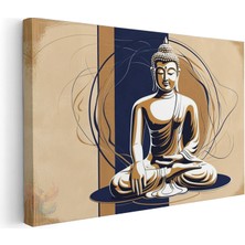 Artarilion Yatay Kanvas Tablo Spirituel Buddha Modern Duvar Tablosu Kanvas Salon Ofis Tablosu