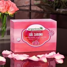 Mena Rise Organicsun Doğal Gül Sabunu 140 gr x 2 Adet Tüm Cilt Tipleri Için Onarıcı Besleyici Natural