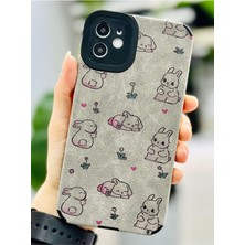 Mena Rise Go Aksesuar 11 ile Uyumlu Kaplama Tavşanlar Tasarımlı Esnek Silikon Kılıf