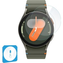 Mena Rise Galaxy 7 40MM Için 2'li Paket (2 Adet) Kolay Kurulum Otomatik Hizalama Aparatlı Şeffaf 9h Sertliğinde Gerçek Temperli Cam Ekran Koruyucu