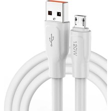 Mena Rise BN91 Micro USB Kablo 120W Süper Hızlı 6 Amper Ultra Kalın Şarj Data Kablosu