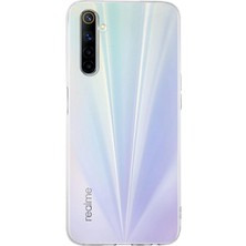Mena Rise Kzy Iletişim Realme 6 Kapak 1mm Süper Silikon Şeffaf Kılıf