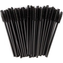 Mena Rise Profico 50 Adet Kirpik Fırçası, Tek Kullanımlık Kirpik Fırçası, Kirpik Fırçası Seti, Rimel Fırçası, Maskara Aplikatörü (Siyah)