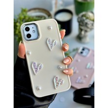 Mena Rise Go Aksesuar 11 Uyumlu 3D Oyuncaklı Taş Kalp Tasarımlı Yumuşak Silikon Kılıf - Kremtaşkalp