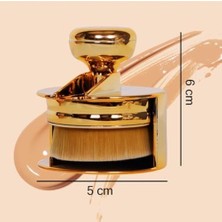 Mena Rise Buffer® Profesyonel Geniş Pratik Tutma Saplı Gold Büyük Fondöten Yayma Fırçası