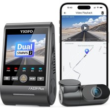 Mena Rise A229 Plus 3 Kameralı Ön-Iç-Arka 2K+2K+1080P Hdr Starvis 2 Wifi Gps’li Araç Kamerası