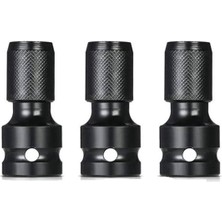 Mena Rise 3 Adet 1/4 Bit Lokma, 1/2 Dört Köşe Tahrik (1,3 Cm) 1/4 Altıgen Şaft (0,6 Cm) Hızlı Gergi