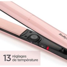 Mena Rise Babyliss Saç Düzleştirici Rose Blush, 235 Derece, Advantage Ceramic Ekstra Uzun Titanyum Seramik Plaka, 2498PRE
