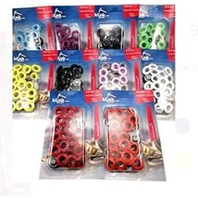 Mena Rise No.26 (11 Mm) Kendin Yap Kiti, Deri Çanta, El Örgüsü, Kağıt Ip, Ip Vs. Çanta Için Çekiçle Uygulama Aparatları ve 15 Adet Kuşgözü Takım-Paslanmaz Pirinç (Beyaz )