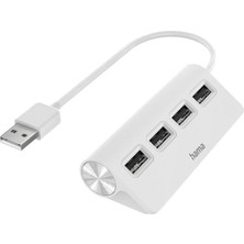 Mena Rise USB Hub, 4 Ports, USB 2.0, 480 Mbit/s, Beyaz