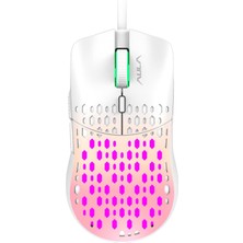 Mena Rise Aula S11 Pro 3600DPI Rgb Optik Gaming Mouse Pembe