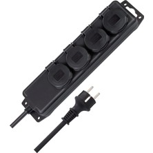 Mena Rise Fiş Dağıtıcı IP44 Inşaat ve 4-Kat Siyah, 1159960 40 x 20 x 30 cm Siyah