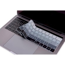 Mena Rise MacBook Klavye Koruyucu Silikon Klavye Filmi Us Ingilizce Amerikan Baskılı Us-Return Enter Tipi Touchbar Pro 13-15INÇ A1706,A1989,A2159,A1707,A1990 Uyumlu,ince Hafif Yıkanabilir Siyah Gri