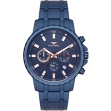 Tesbihane Ferro Lacivert Çelik Kordon Erkek Kol Saati Fonksiyonları Aktif 3 Atm Su Geçirmez TH-FM11167AWT-H