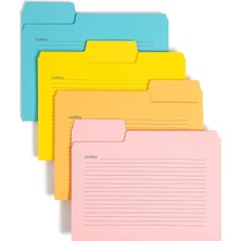 Mena Rise Supertab Folder, Büyük Boy 1/3 Kesim Tableti, Harf Boyutu, Çeşitli Renkler, Paket Başına 12 (11650)