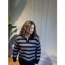 FLZTAS Polo Yaka Kazak Çizgili