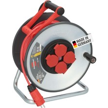 Mena Rise Professionallıne Steelcore Serisi Bremaxx IP44 Lisanslı 5 Yıl IP44 Lisanslı Çelik Tambur 50 Metre Makaralı Kablo H07BQ-F 3g1.5