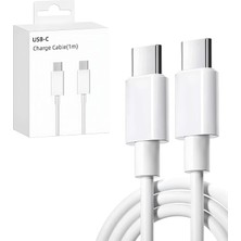 Mena Rise USB C Kablosu Esnek USB C - USB C Şarj Kablosu Pd 3.0 15 Pro Max Galaxy S23 S22 S21 A54 7 iPad Pro 12.9 iPad Mini 6/air 5 Vb. ile Uyumludur.