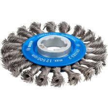 Mena Rise Professional Disk Fırçası, Örgülü Tel Ağır (Metal Için, X- Ø 115 Mm, Tel Kalınlığı 0,5 Mm)