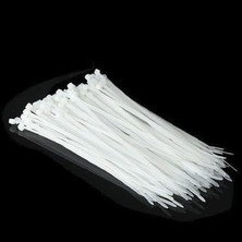 Mena Rise 8X300 Beyaz Kablo Bağı & Plastik Kelepçe & Kelepçe 100 Adet (Paket)