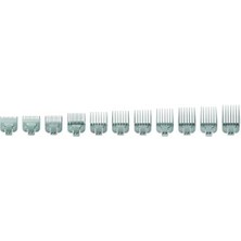 Mena Rise Andis 11 Parçalı Tarak Seti – Saç Kesme Makineleri Için Uygundur, Profesyonel Kullanım, Kolay Temizlenir, Uzun Ömürlü – Ölçüler: 0,5 Inç, 1,5 Inç, 2 Inç, 3 Inç, 4 Inç, 5 Inç, 6 Inç, 7 Inç, 8 Inç - Gri