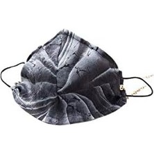 Mena Rise Of Silk% 100 Ipek Mavi Mermer Zincir Detaylı Ağız Maskesi