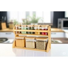 Mena Rise Bambu Serisi 8'li Kare Borasilikat Seti