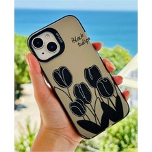 Mena Rise Go Aksesuar 13-14 ve 15 ile Uyumlu Parmak Izi Bırakmaz Baskı Desenli Metalik Electro Silikon Kılıf