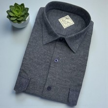 Eren Style Klasik %100 Cotton Uzun Kollu Terletmeyen Kışlık Flanel Gömlek (Regular Kalıp)