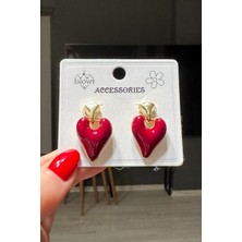 H&E Design Kadın Parlak Renkli Boru Halka Küpe Seti