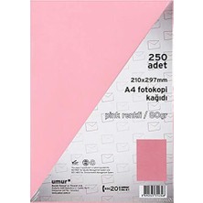 Mena Rise A4 Renkli Fotokopi Kağıdı, Pink, 250 Yaprak