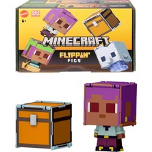 Mena Rise Minecraft Dönüşen Figürler 2'li Paket, Dinamik Oyun Için 2'si 1 Arada, 9 Cm, Büyük Kafalı 2 Aksiyon Figürü, Efe/sailboat ve /treasure Chest, JCY31