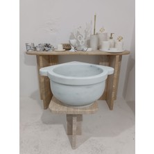 Home Mermer Kurna- Köşeli Kurna-Hamam Kurnası-Banyo Kurnası-Ev Hediyesi-Mermer Ev Aksesuarlar