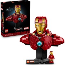 Mena Rise | Iron Man Mk4 Büstü 76327, Yetişkin Kadınlar ve Erkekler Için Baskılı Bir Isim Levhası ve Iron Man Minifigürü Içeren Model Yapım Seti, Hediye Fikri (436 Parça)