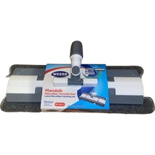 Mena Rise Mandallı Mikrofiber Temizlik Seti, Geniş Yüzey Temizleyici, Profesyonel Zemin Mop Sistemi, Gri-Beyaz Görseldeki Gibi Gelmektedir Mob Sapı Ürüne Dahil Değildir