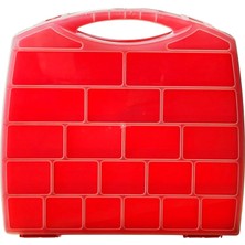 Mena Rise 20 Bölmeli Organizer, Küçük Parçalar Saklama Kutusu, Şeffaf Plastik Alet Düzenleyici Saklama Kutusu Vidalar, Cıvatalar, Çiviler, Boncuk Için Avandanlık Kırmızı