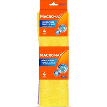Mena Rise Mikrofiber Temizlik Bezi 4'lü Paket, Çok Amaçlı Toz Alma ve Yüzey Silme Bezi