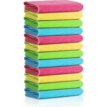 Mena Rise Cleanıng | Mikrofiber Temizlik Bezi | Klasik Serii | 250 Gsm |, Mutfak Bezi | Bulaşık Kurulama Bezi | 4 Renk X12 Adet
