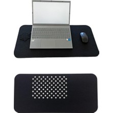 Mena Rise Keçe Masa Üstü Mouse Pad ve Bilgisayar Düzenleyici 70X32 cm – Antibakteriyel Mat, Keçe Mat, Masa Altlık, Ofis ve Ev Için Minimalist Tasarım (Siyah)