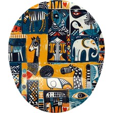 Mena Rise Fikirler Afrika Desenli Bilek Destekli Mouse Pad