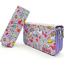 Mena Rise Kutusu - Organizer Vegan Deri Üç Bölmeli -Mor