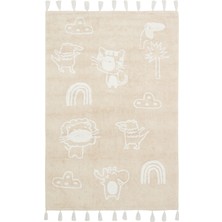 Kalesta Halı Candy Baby 16 %100 Pamuk Naturel Malzeme ile Üretilmiş Kaymaz Bebek Çocuk Halısı