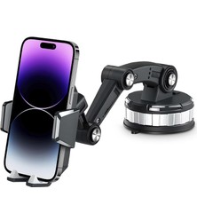 Mena Rise Araba Tır ve Kamyon Uyumlu Katlanır Araç Içi Telefon Tutucusu Mekanizmalı Dönebilir Başlık ve Dönebilir Tabanlı Uzun Özgürlüğü Sağlayan Cam, Konsola Sabitlenir Vakum ve Yapışkan Araç Tutucusu