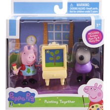 Smiggle Peppa Pig - Peppa & Danny Köpek Resim Yapıyor Figür Oyuncak Seti