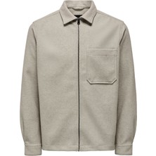 Only & Sons Onsdal Ovr Zıp Ls Shırt Erkek Gri Uk Gömlek - 22026312
